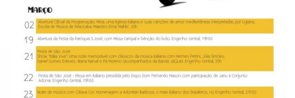 Programação Momento Italia-Brasil